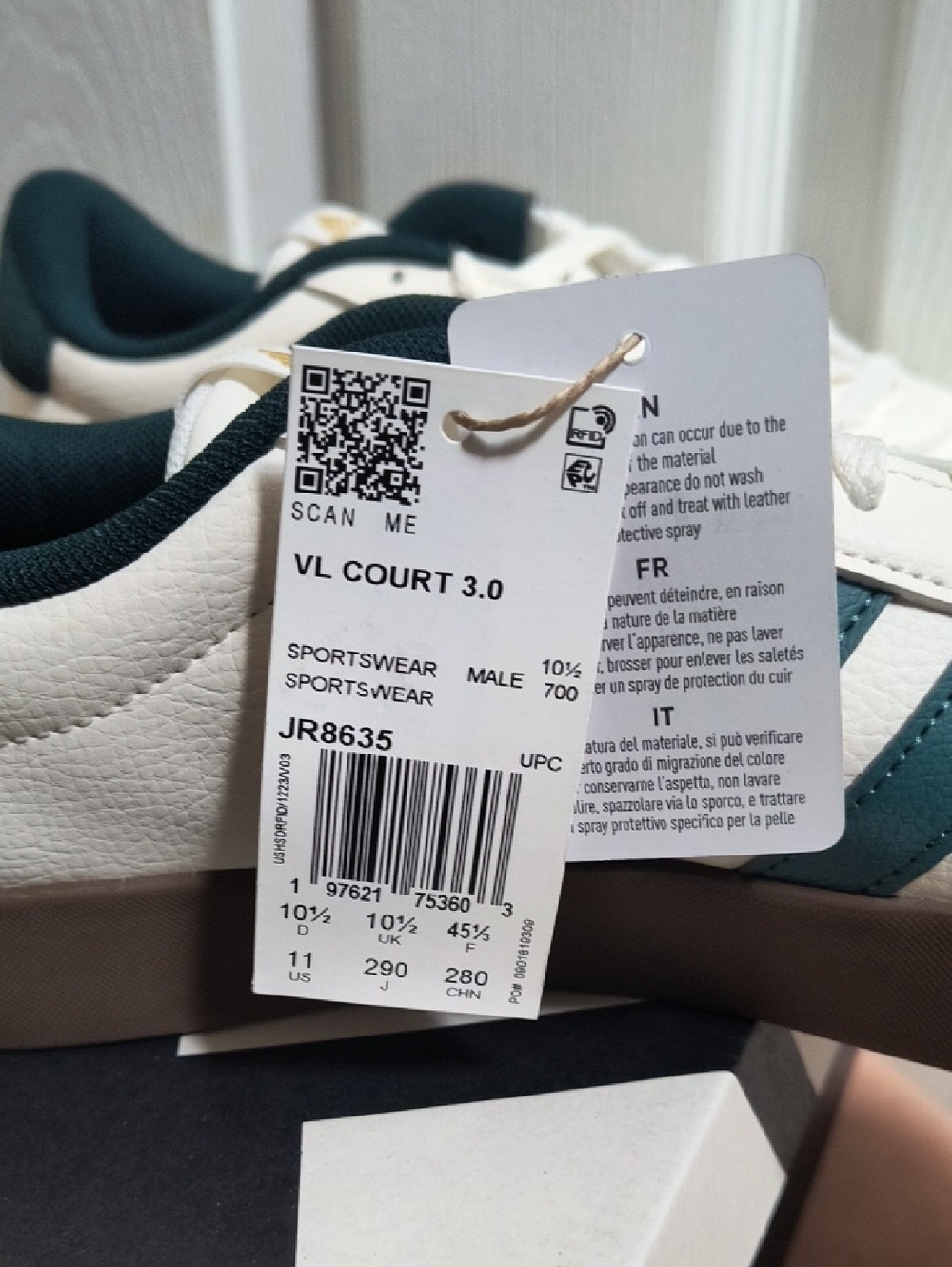 Adidas VL Court 3.0 Shoes Size 11 NIB - Picture 8 of 8